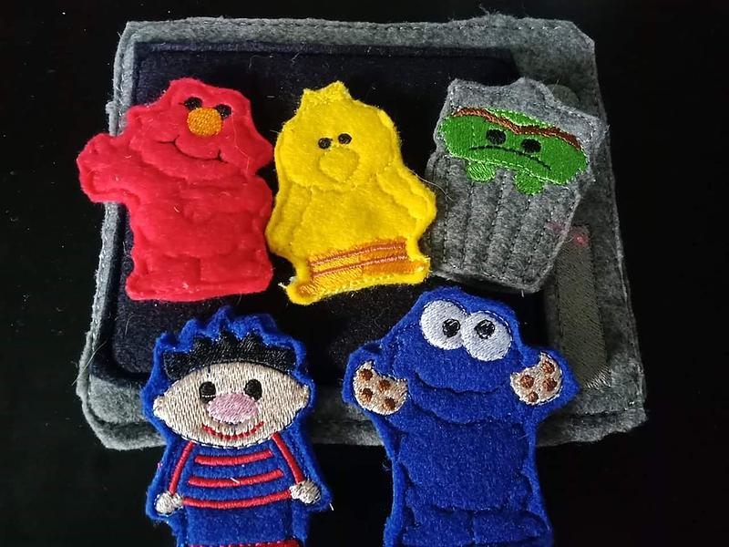 Furry TV monsters finger puppets