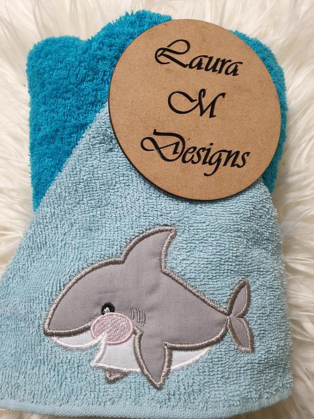 baby shark hooded towel